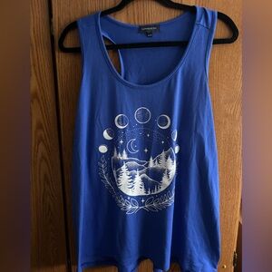 Mossimo Supply Co. Blue Celestial Tank Top